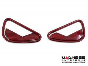 Alfa Romeo 4C Interior Door Handle Set - Carbon Fiber - Red Candy